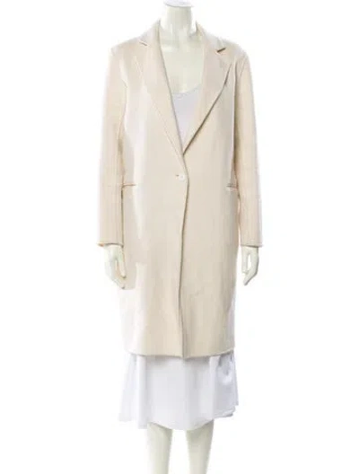 Pre-owned Sandro Wool Peacoat In Neutral