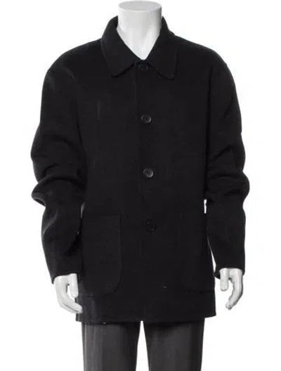 Pre-owned Sandro Wool Peacoat W/ Tags In Black