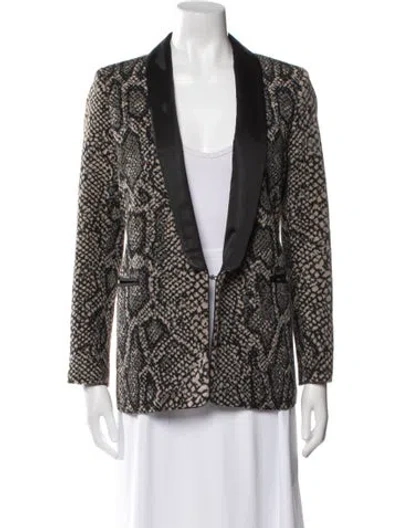 Pre-owned Sandro Wool Printed Blazer In Multi