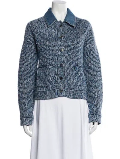 Pre-owned Sandro Wool Printed Jacket