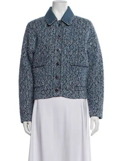 Pre-owned Sandro Wool Printed Jacket