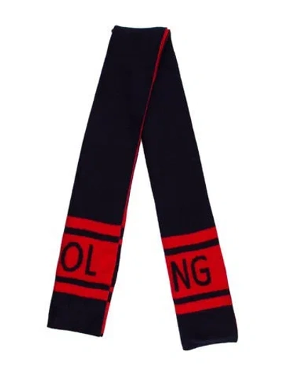 Pre-owned Sandro Wool Printed Scarf In Blue