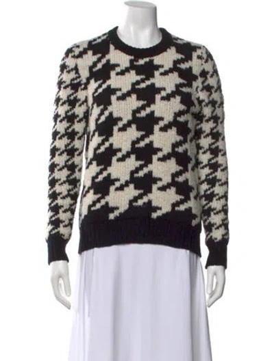 Pre-owned Sandro Wool Printed Sweater In Black