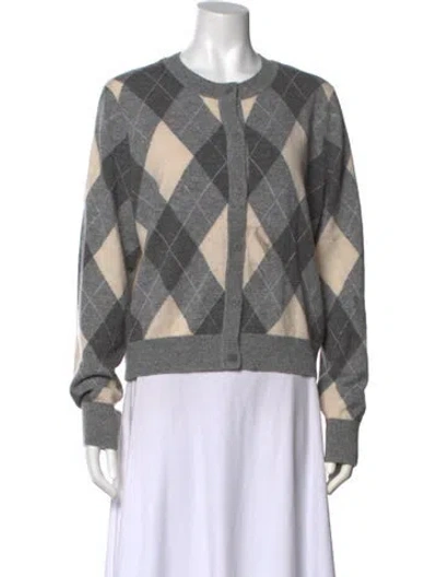 Pre-owned Sandro Wool Printed Sweater In Gray