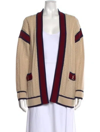 Pre-owned Sandro Wool Printed Sweater In Neutral