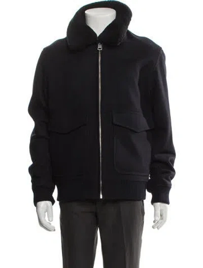 Pre-owned Sandro Wool Puffer Coat In Grey