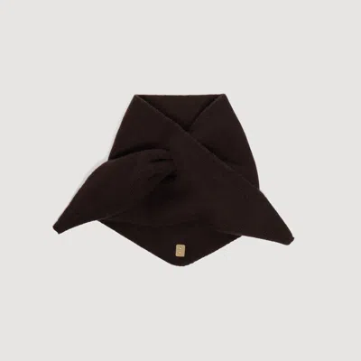 Sandro Wool Pull Through Scarf In Brown