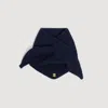 Sandro Wool Pull Through Scarf In Navy Blue
