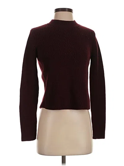 Pre-owned Sandro Wool Pullover Sweater In Burgundy