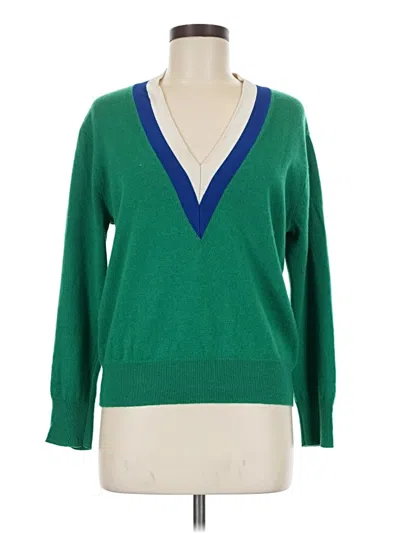 Pre-owned Sandro Wool Pullover Sweater In Green