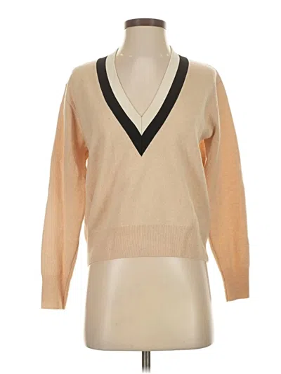 Pre-owned Sandro Wool Pullover Sweater In Tan