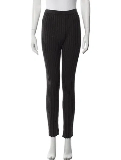 Pre-owned Sandro Wool Skinny Leg Pants In Gray