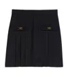 Sandro Pleated Short Skirt In Black