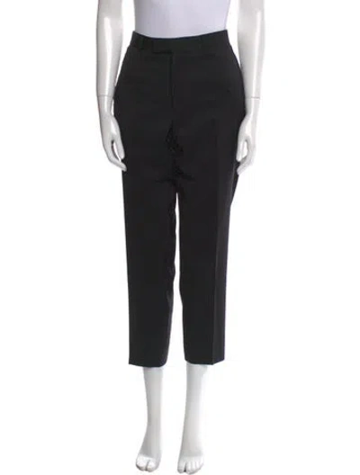 Pre-owned Sandro Wool Straight Leg Pants In Black