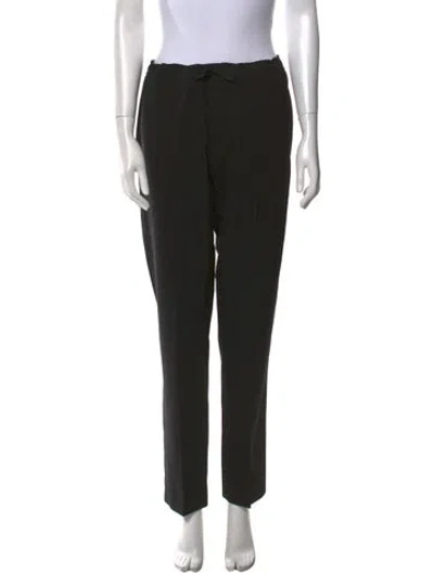 Pre-owned Sandro Wool Straight Leg Pants In Black
