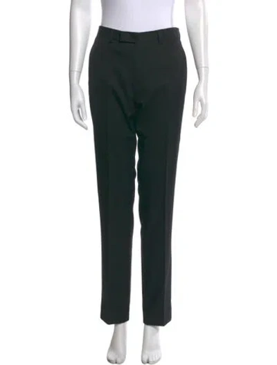 Pre-owned Sandro Wool Straight Leg Pants In Black
