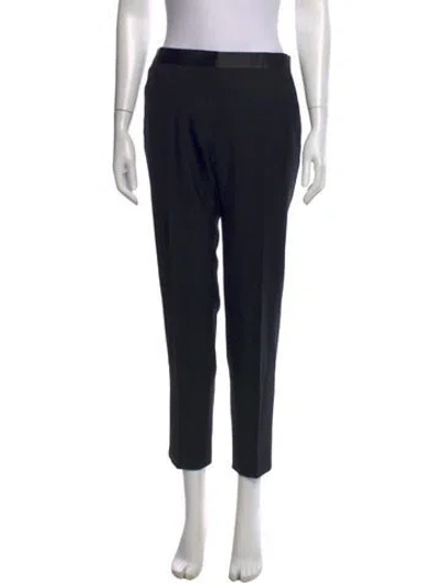 Pre-owned Sandro Wool Straight Leg Pants In Black