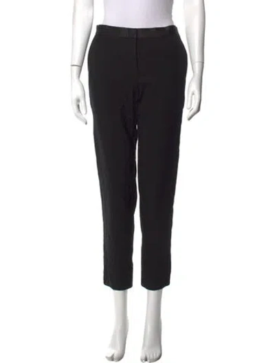 Pre-owned Sandro Wool Straight Leg Pants In Black