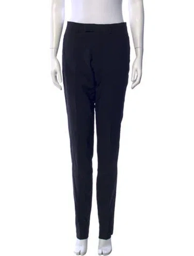 Pre-owned Sandro Wool Straight Leg Pants In Blue