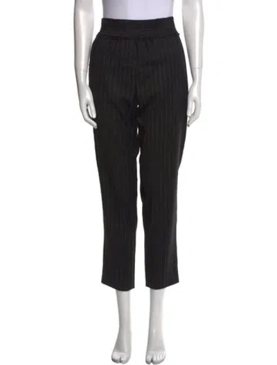 Pre-owned Sandro Wool Straight Leg Pants In Gray