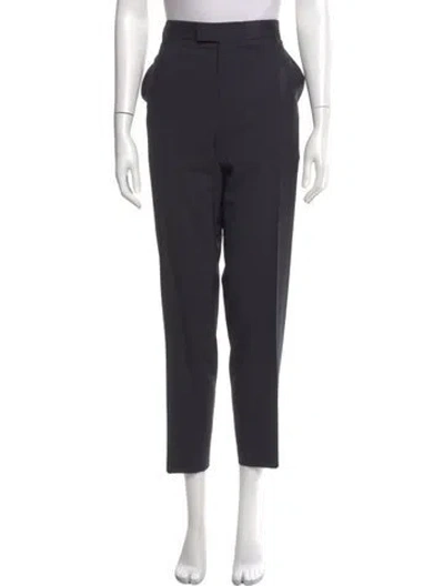 Pre-owned Sandro Wool Straight Leg Pants In Gray