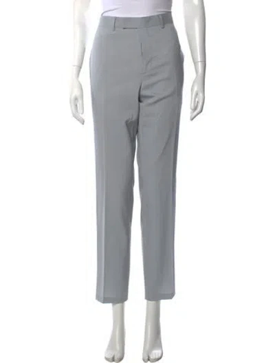 Pre-owned Sandro Wool Straight Leg Pants In Gray