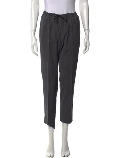 Pre-owned Sandro Wool Straight Leg Pants In Grey