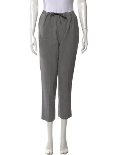 Pre-owned Sandro Wool Straight Leg Pants In Grey