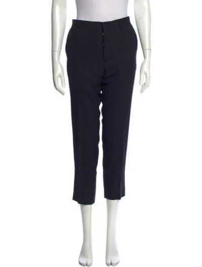Pre-owned Sandro Wool Straight Leg Pants In Grey