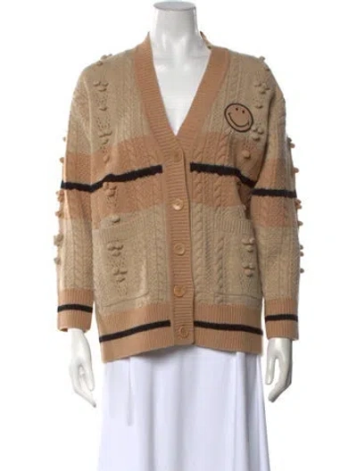 Pre-owned Sandro Wool Striped Sweater In Neutrals