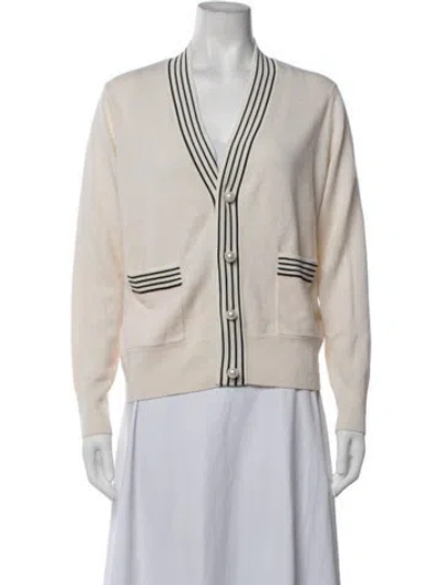 Pre-owned Sandro Wool Striped Sweater In Neutrals
