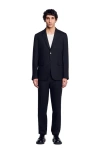 Sandro Wool Suit Jacket In Black