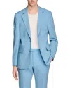 Sandro Wool Suit Jacket In Blue