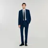 Sandro Wool Suit Jacket In Blue