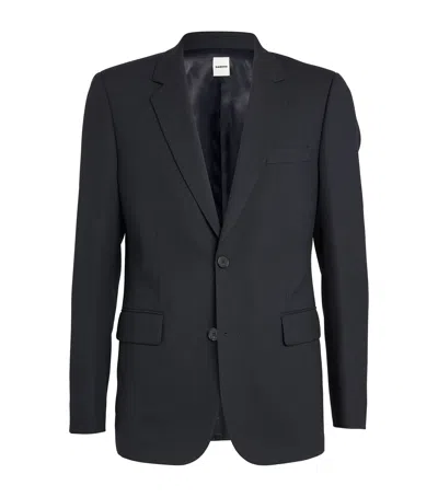 Sandro Wool Suit Jacket In Blue