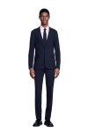 Sandro Unstructured Jacket In Navy Blue