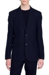 Sandro Wool Suit Jacket In Navy Blue