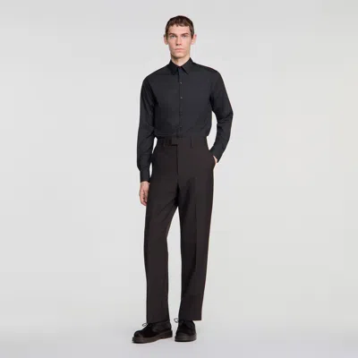 Sandro Wool Suit Trousers In Multi
