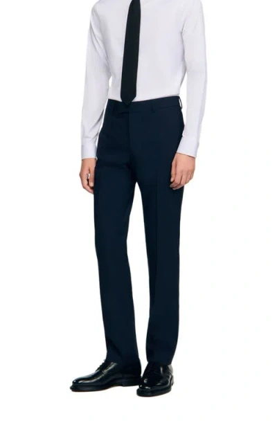 Sandro Wool Suit Trousers In Multi