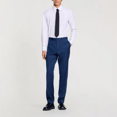 Sandro Wool Suit Trousers In Royal Blue