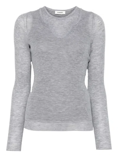Sandro ウール セーター In Gray