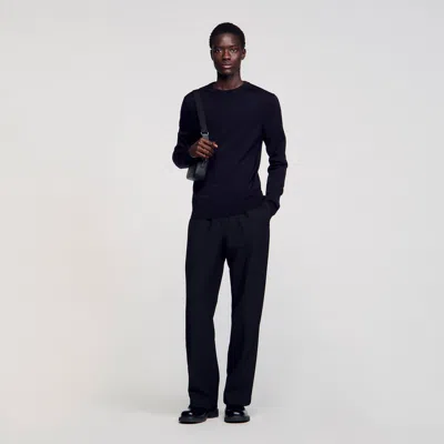 Sandro Wool Sweater In Blue