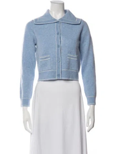 Pre-owned Sandro Wool Sweater In Blue