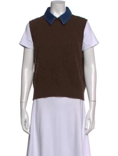 Pre-owned Sandro Wool Sweater In Brown