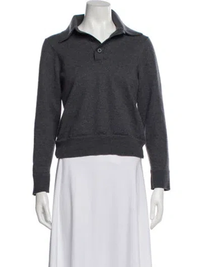 Pre-owned Sandro Wool Sweater In Gray