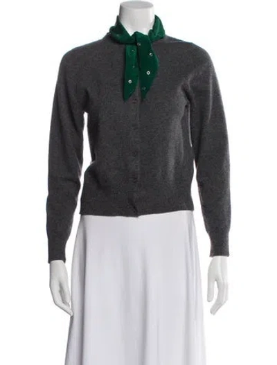 Pre-owned Sandro Wool Sweater In Gray
