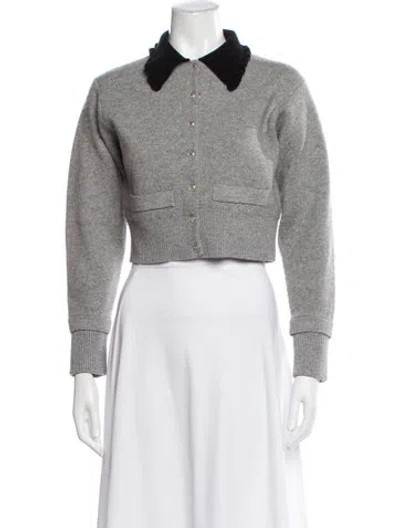 Pre-owned Sandro Wool Sweater In Gray