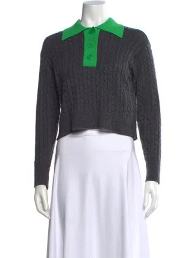 Pre-owned Sandro Wool Sweater In Gray