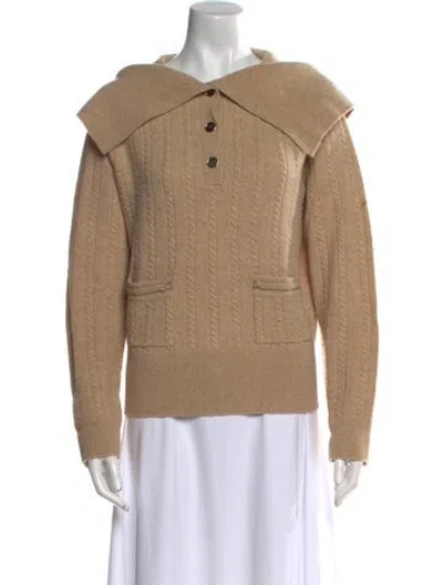 Pre-owned Sandro Wool Sweater In Neutral