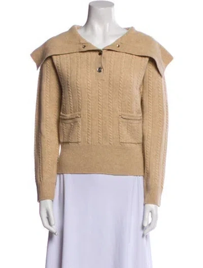 Pre-owned Sandro Wool Sweater In Neutral